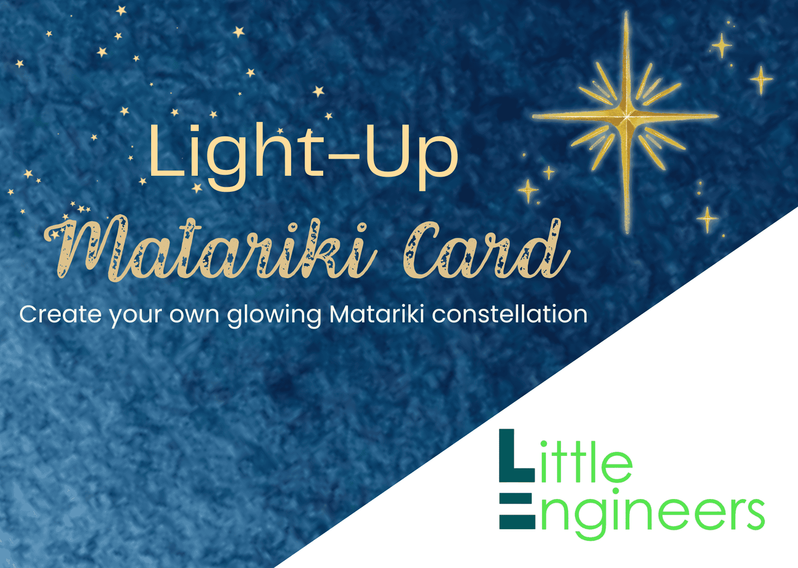 Matariki light-up card workshop for creating glowing constellation art.